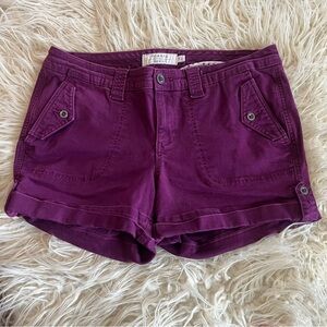Torrid Purple Cargo Shorts with Cuffed Hem